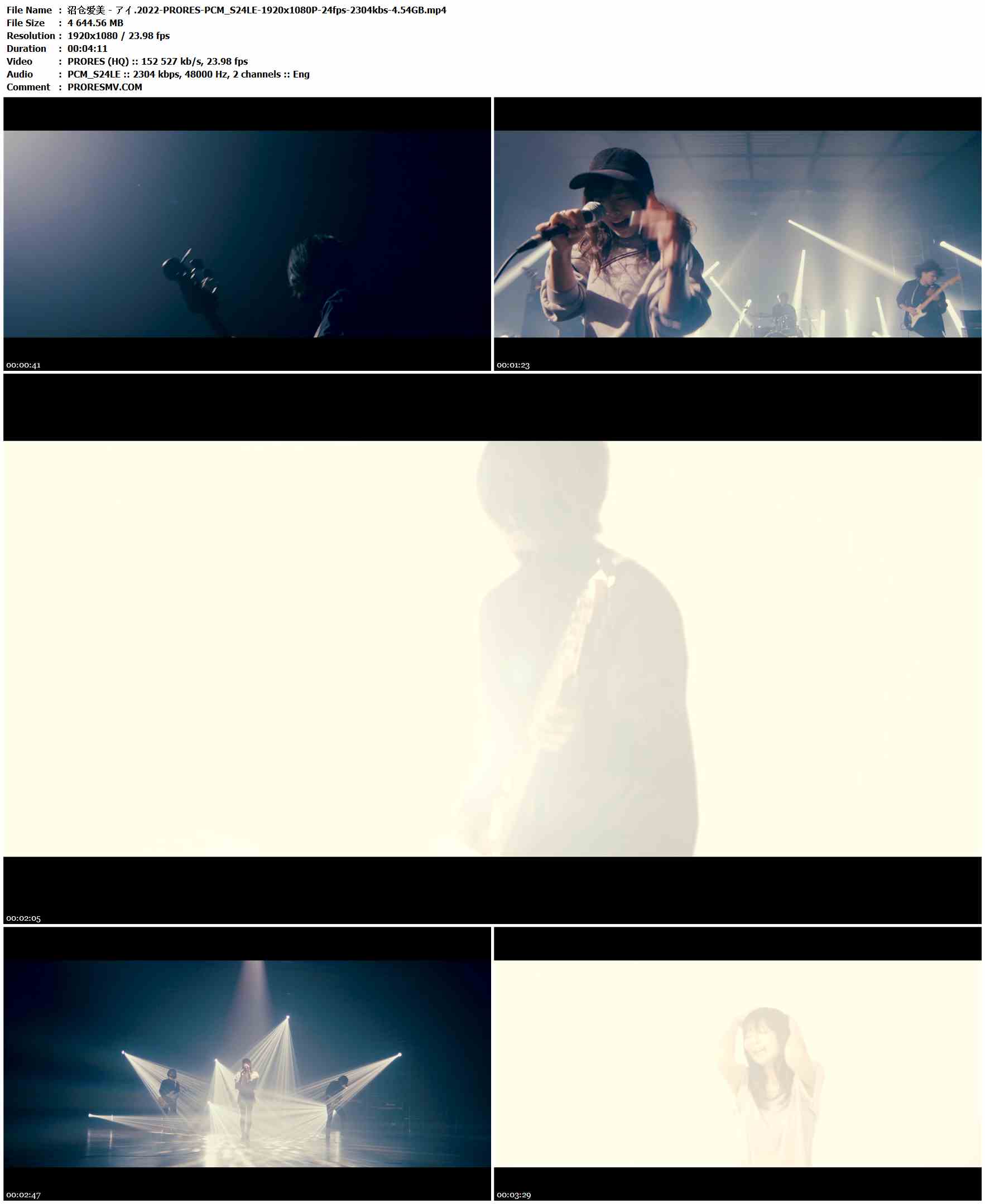 沼仓爱美 - アイ.2022-PRORES-PCM_S24LE-1920x1080P-24fps-2304kbs-4.54GB官方MV_高清MV